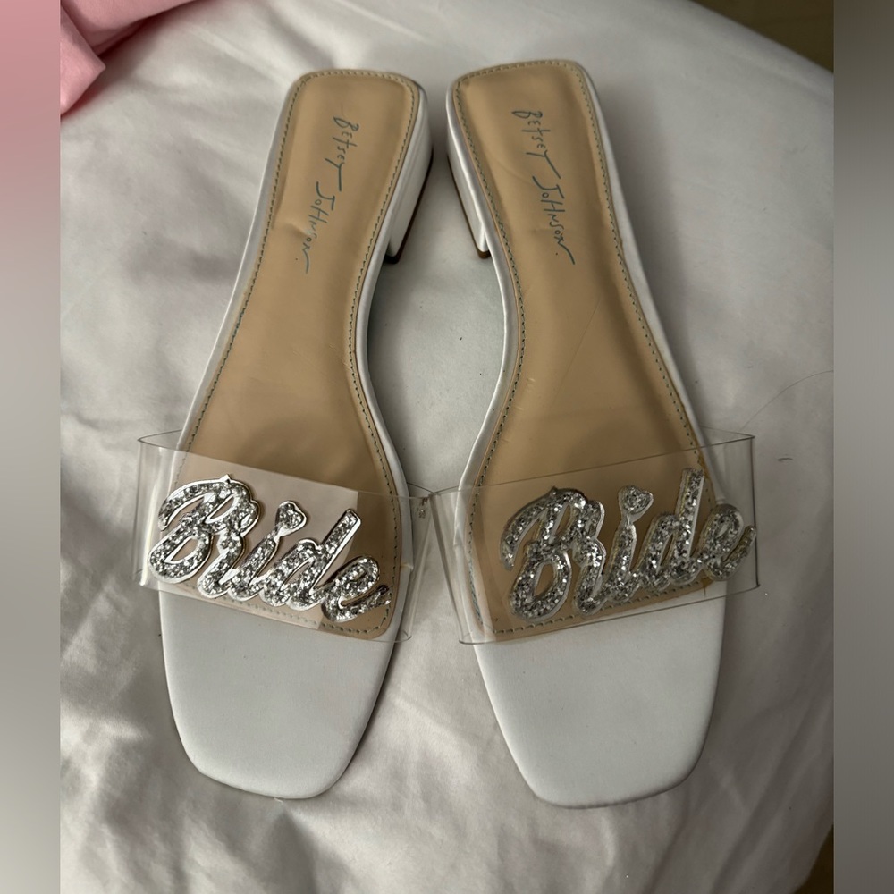Brand new never worn bride sandals